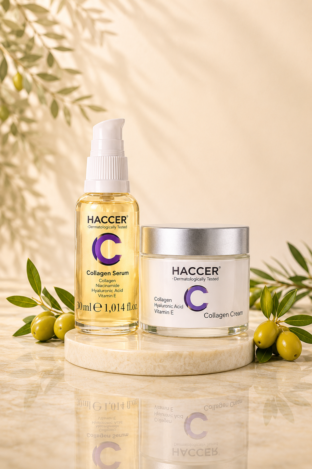 Haccer Collagen Duo Set – Serum 30ml & Cream 50ml