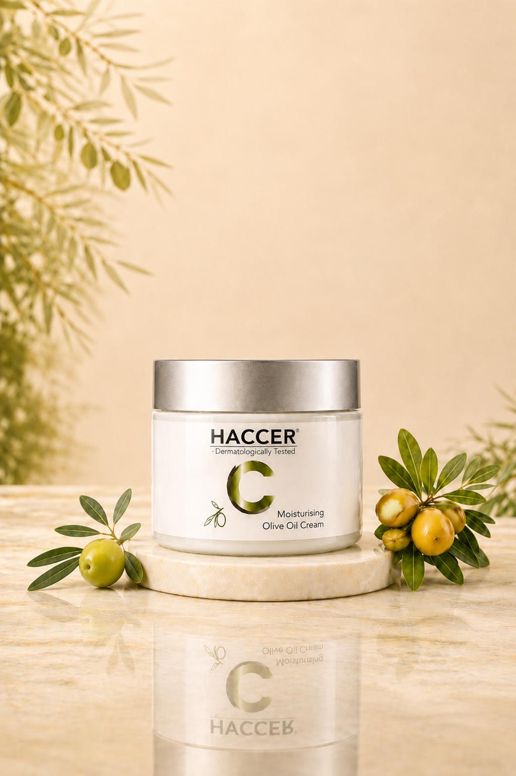 Haccer Natural Olive Oil Moisturising Cream – 50ml