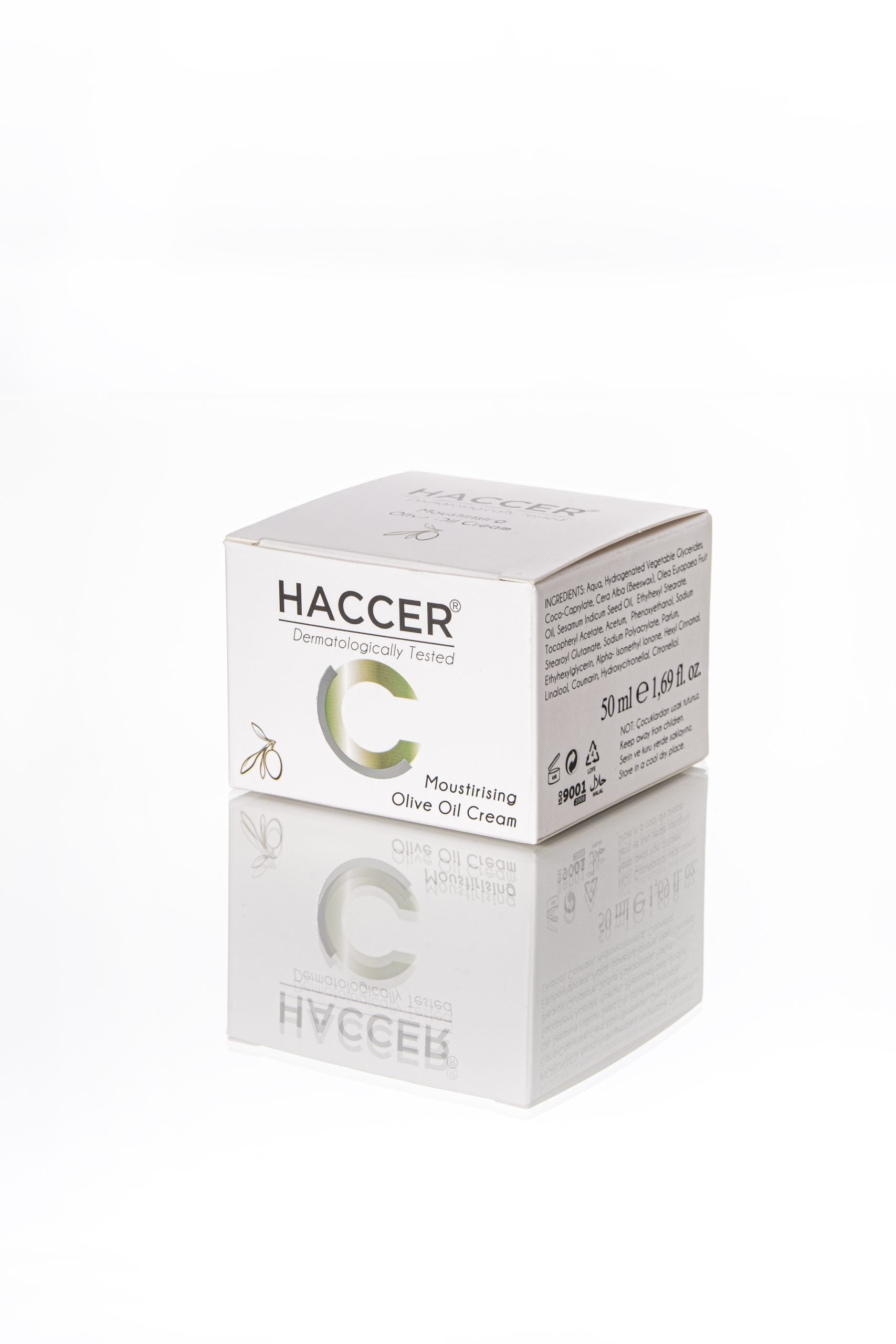 Haccer Natural Olive Oil Moisturising Cream – 50ml