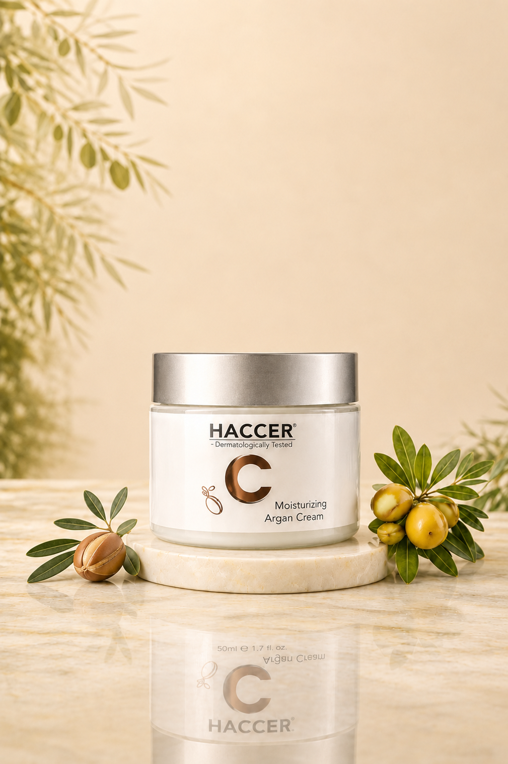 Haccer Natural Argan Oil Moisturising Cream – 50ml