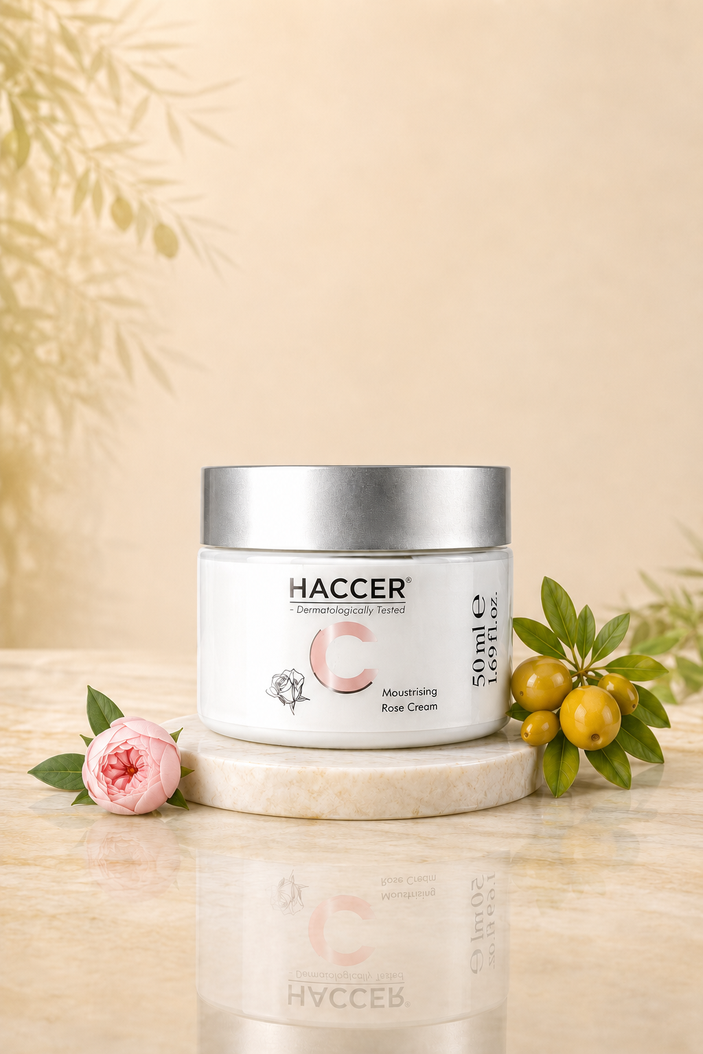 Haccer Natural Rose Daily Moisturising Cream – 50ml